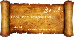 Csallner Armandina névjegykártya